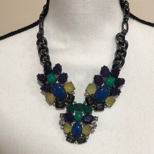 Stella & Dot Peacock Statement Necklace with Intricate Design